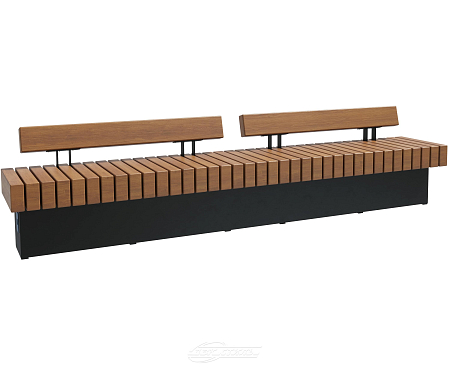 Скамейка стальная «Bench» с USB-входами.  �2
